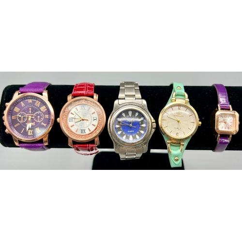 1115 - A collection of 5 watches. as found, all proceeds of this lot will be donated to charity.