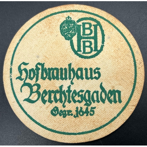 318 - A 3rd Reich Beer Mat Celebrating Hitler’s Birthday.