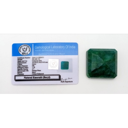 547 - A 241.60ct Mixed Cut Emerald. Octagonal Shape. GLI Certified.