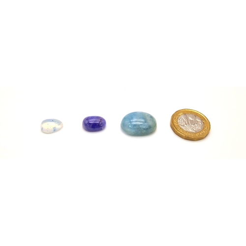 593 - Lot of 2 Gemstones - 10.85ct  Mixed Concave Cut Lemon Quartz and a 4.95ct Mixed Concave Cut Green Am... 