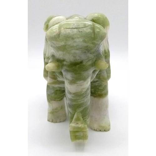 330 - Let's Talk About the 3.5 Kilo Jade Elephant in the Room. A wonderful hand-carved cauliflower jade el... 