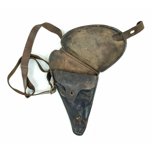 246 - A Japanese World War 2 Era Type 26 Revolver Leather Holster with body belt. In good outer condition ... 