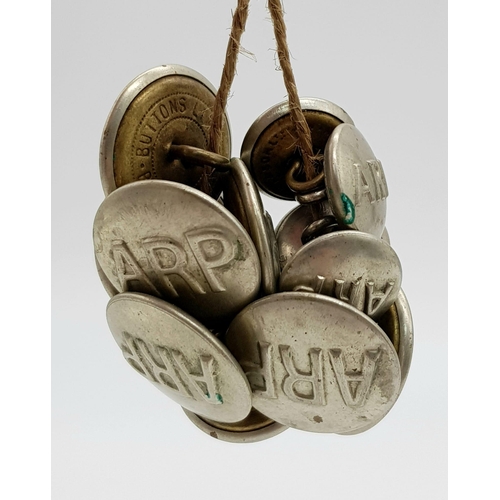 550 - A Collection of Twelve Original WW2 ARP (Air raid precaution) buttons.