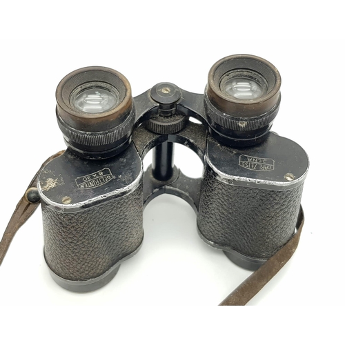 590 - A Vintage Pair of Carl Zeiss Jena 8 x 30 Deltrintem Binoculars. Not in original case. A/F