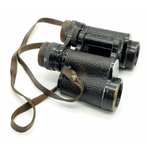 590 - A Vintage Pair of Carl Zeiss Jena 8 x 30 Deltrintem Binoculars. Not in original case. A/F