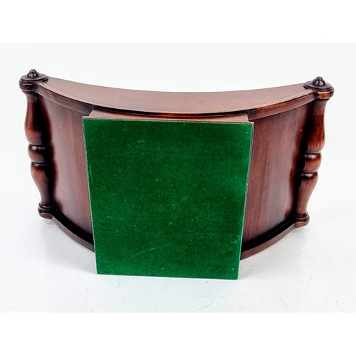 387 - Antique Mahogany Cheese Coaster with Finials. 48x18cm