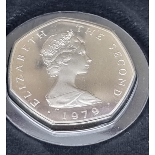 1099 - A Pobjoy Mint Isle of Man Silver 50p Proof Coin. Comes with original presentation case and COA.