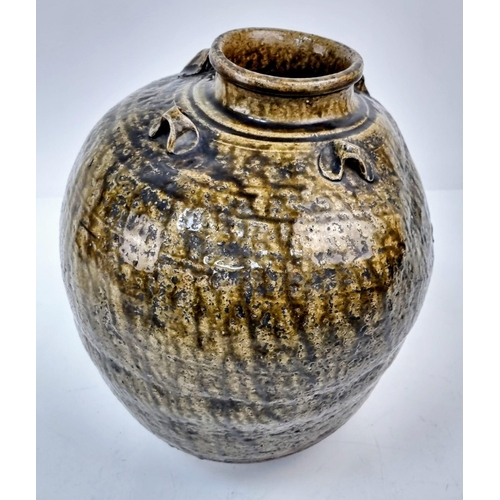 19 - Antique Momo Yama Period Japanese Tea storage Jar, or Chatsubo. Made in the Tamba Yaki Kilns, Famed ... 
