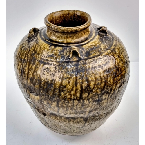 19 - Antique Momo Yama Period Japanese Tea storage Jar, or Chatsubo. Made in the Tamba Yaki Kilns, Famed ... 