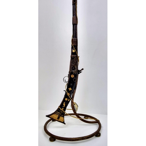 255 - An Early 19th (circa 1830s) Century Black Powder Indian Buffalo Flintlock Rifle - That has been conv... 