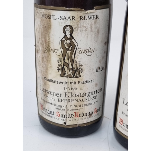 269 - Three Bottles of 1976 Leiwener Klostergarten Beerenauslese German White Wine. This late harvest dese... 