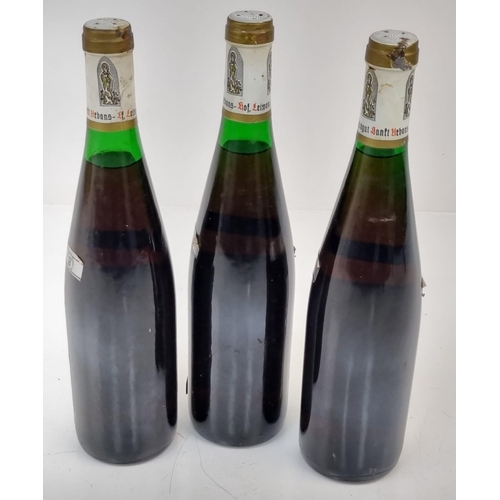 269 - Three Bottles of 1976 Leiwener Klostergarten Beerenauslese German White Wine. This late harvest dese... 