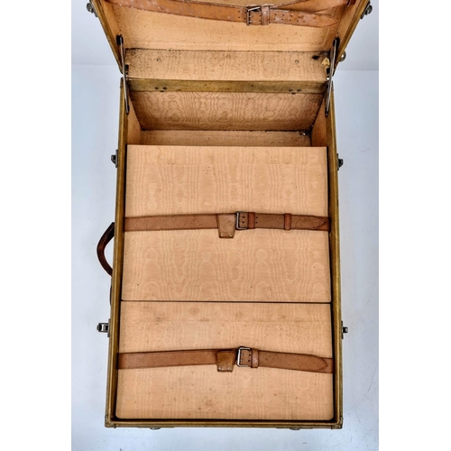 274 - A 1950s Vintage Cruise Liner Wardrobe Trunk Case - Complete with coat hangers! Comes with two Cunard... 