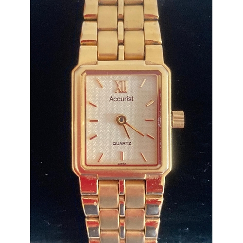 141 - 2 x  ladies top quality Quartz wristwatches in Gold Tone. To include a ROTARY having mother of pearl... 