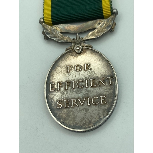 190 - Efficient Service TERRITORIAL MEDAL awarded to Corporal H BROWNLEY RASC. Complete with original ribb... 