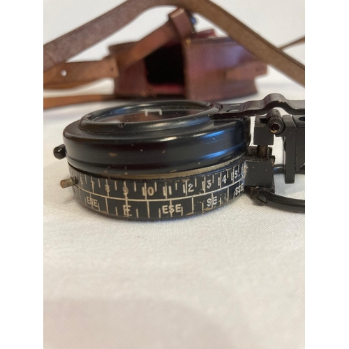 300 - Military JMG and Sons Ltd WWII COMPASS  model B17549.MKIX. Complete with crows foot mark and hard le... 