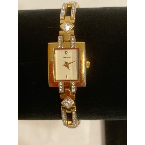 434 - 2 x Quality ladies dress wristwatches. An ACCURIST in Silver Tone having a pink mother of pearl face... 