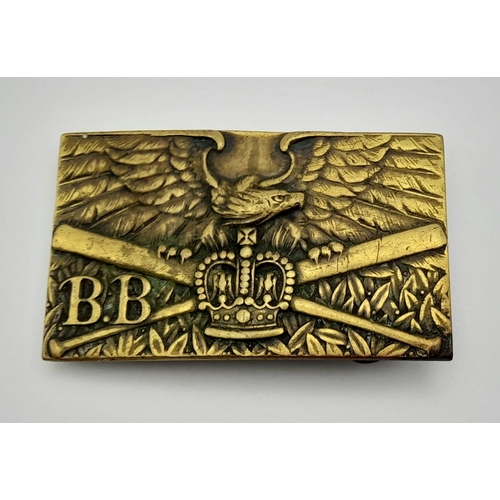 508 - American bald Eagle Belt Buckle, with crossed baseball bats and kings crown over bamboo leaf backgro... 