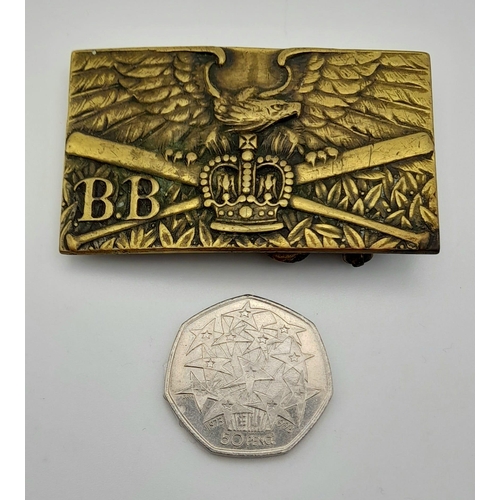 508 - American bald Eagle Belt Buckle, with crossed baseball bats and kings crown over bamboo leaf backgro... 