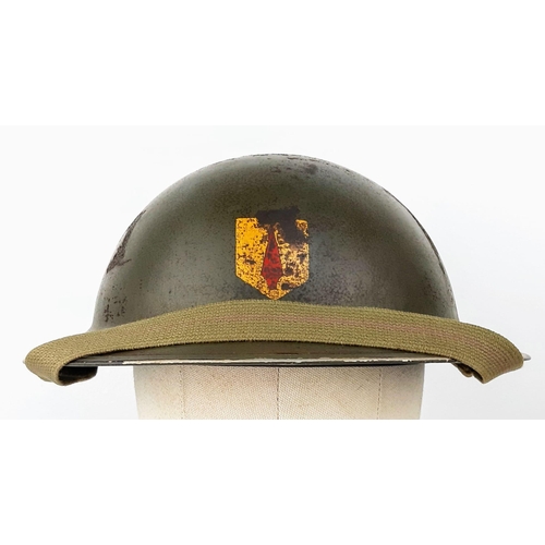 111 - 1939 Dated British Army MK II Helmet. Used by the Irish Army during their emergency crisis 1939-1945... 
