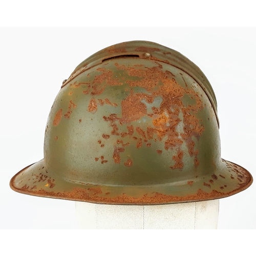 215 - WW1 Italian M15 Adrian Helmet with Applied Insignia of the 21st Alpine Regiment. The helmet of usual... 