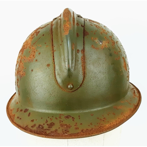 215 - WW1 Italian M15 Adrian Helmet with Applied Insignia of the 21st Alpine Regiment. The helmet of usual... 