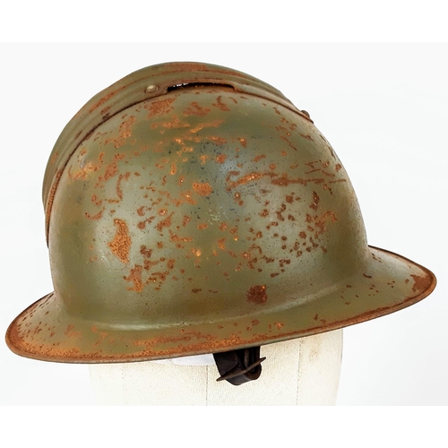 215 - WW1 Italian M15 Adrian Helmet with Applied Insignia of the 21st Alpine Regiment. The helmet of usual... 