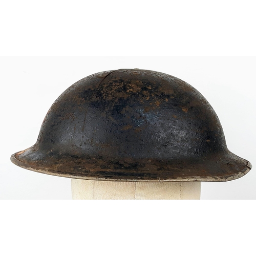 334 - WW2 British National Fire Service Brodie Helmet. The helmet of usual form with hand painted NFS deca... 