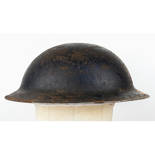 334 - WW2 British National Fire Service Brodie Helmet. The helmet of usual form with hand painted NFS deca... 