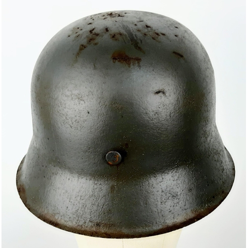 55 - WW2 German Luftwaffe Single Decal M42 Helmet and Liner.