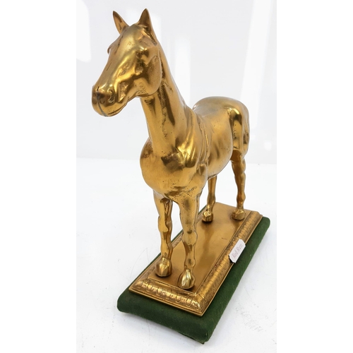 317 - A Vintage Bronze Figure Of Three-Time Grand National Winner Red Rum. Comes on a felt base. 28 x 32cm... 