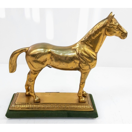 317 - A Vintage Bronze Figure Of Three-Time Grand National Winner Red Rum. Comes on a felt base. 28 x 32cm... 