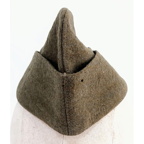 471 - WW2 Italian Officers Side Cap with Late Post-War Cap Badge