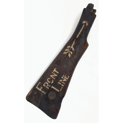 118 - WW1 British Trench Sign made from an SMLE Rifle Butt