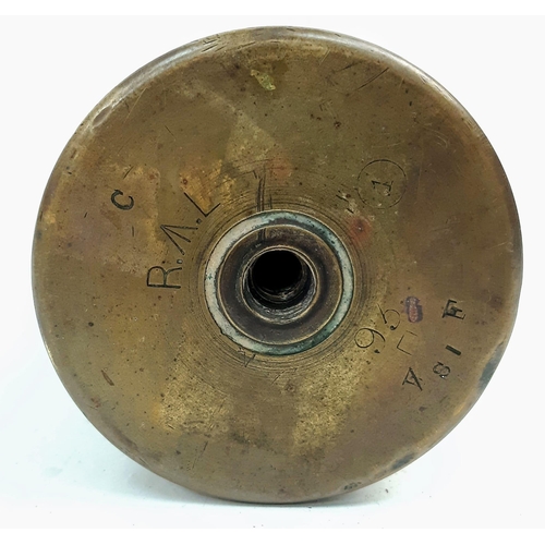 236 - INERT WW1 British 6 Pounder Hotchkiss Cannon Cartridge Shell. The shell with black painted projectil... 