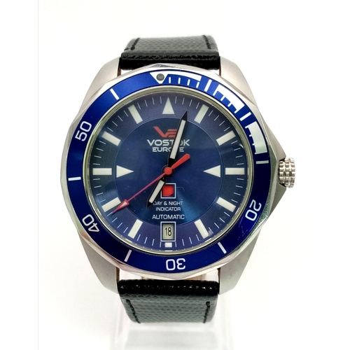 25 - A Limited Edition Vostok K3 Submarine watch. 1756/3000.
Black leather strap. Stainless steel case - ... 