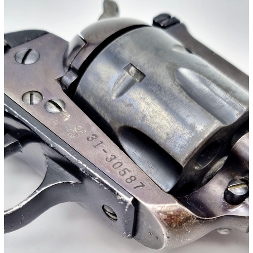 73 - A Lovely Vintage Deactivated Ruger 357 Magnum Black Hawk Revolver Pistol. Calibre - .357. Barrel len... 