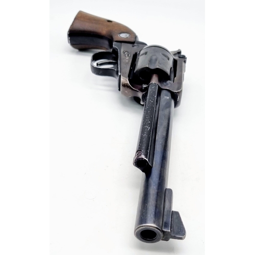 73 - A Lovely Vintage Deactivated Ruger 357 Magnum Black Hawk Revolver Pistol. Calibre - .357. Barrel len... 