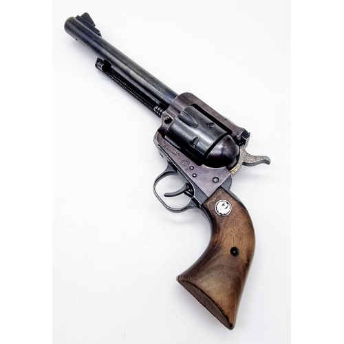 73 - A Lovely Vintage Deactivated Ruger 357 Magnum Black Hawk Revolver Pistol. Calibre - .357. Barrel len... 