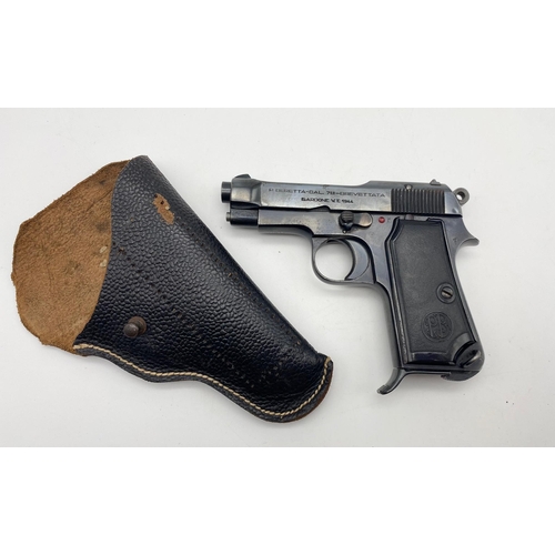 158 - A Deactivated WW2 Era Beretta - Model 1944 Semi-Automatic Pistol. 7.65mm calibre. This war time prod... 