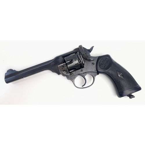 345 - A Deactivated Webley Mark IV - 145/200 War Finish (government contract) Revolver Pistol. This WW2 mi... 