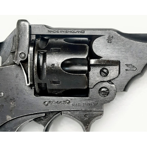 345 - A Deactivated Webley Mark IV - 145/200 War Finish (government contract) Revolver Pistol. This WW2 mi... 