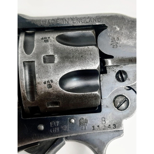 373 - A Deactivated British Webley Mark IV Service Revolver Pistol. Introduced in 1899 and made its mark i... 