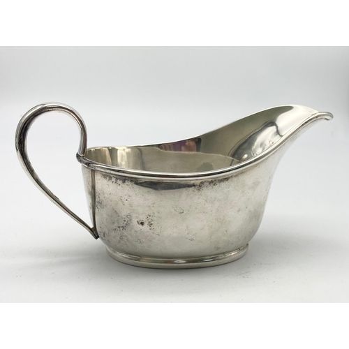 559 - WW1 British RFC Royal Flying Corps Silver Plated Officers Mess Gravy Boat. Mappin and Webb of Sheffi... 