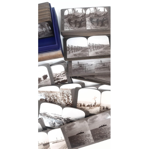 603 - 200 Great War Stereoscope Viewing Cards. Two box-sets numbered 1 - 200. Each formed of two silver-ge... 