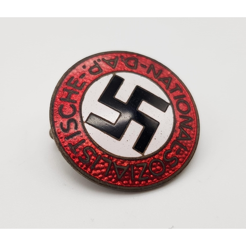 383 - An Enamel and Metal NSDAP Nazi Member Badge - markings on back of M1/78 - RZ/M.