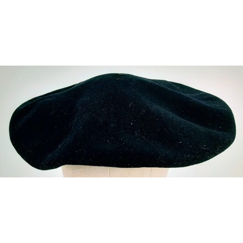 440 - WW2 Related French Milice (Milita) Officers Beret. Blue wool construction with the organization’s em... 