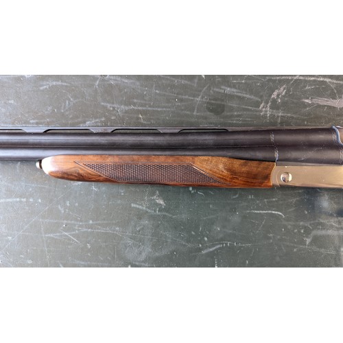 382 - A Three-barrel .410 Calibre Shotgun by Akkar. 30 inch barrels. M/C. Shotgun licence needed.