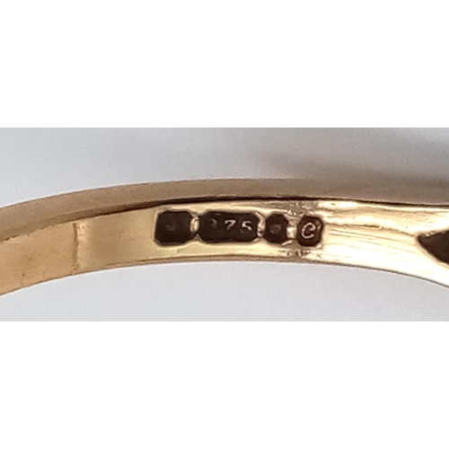 84 - An Antique 9K Yellow Gold Ruby Half-Eternity Ring. Size M. Nine quality round cut rubies. 2.23g tota... 