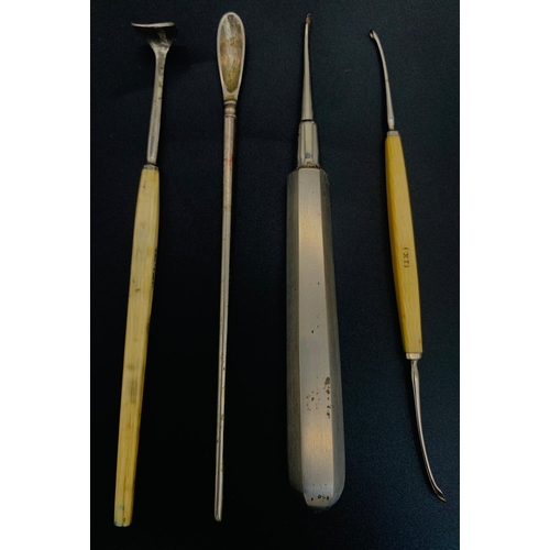 755 - AN ANTIQUE JAPANESE SET OF DENTISTRY INSTUMENTS .  CIRCA 1890'S